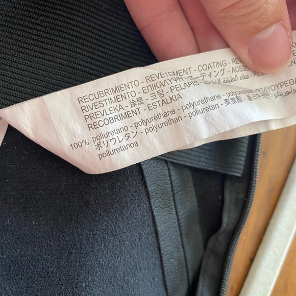 Zara Pants Womens Size Medium Black Basic Faux Leather Pull On Legging Skinny - Picture 13 of 13